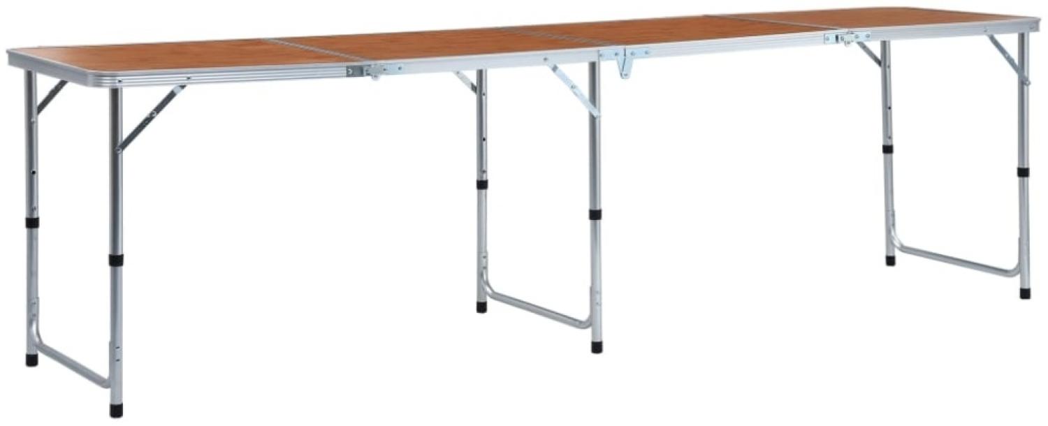 vidaXL Klappbarer Campingtisch Aluminium 240 x 60 cm 48176 Bild 1