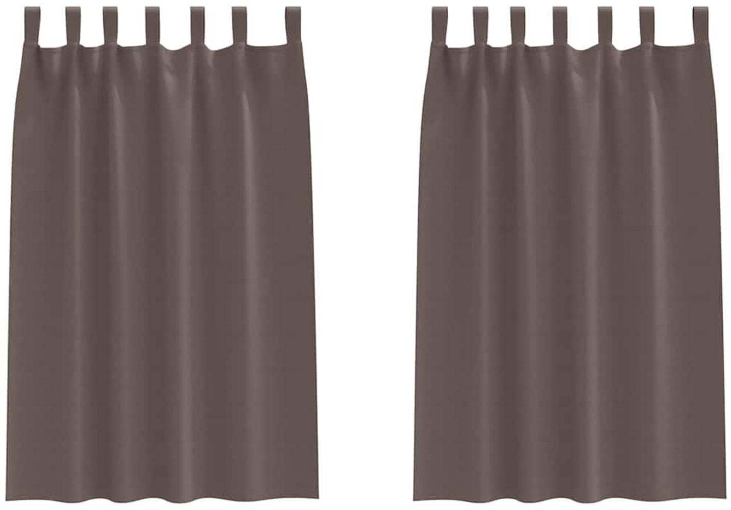 vidaXL Verdunkelungs-Vorhänge mit Ringen 2 pcs Dunkelbraun 4107554 Bild 1