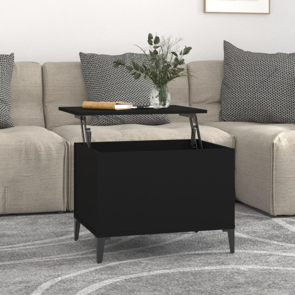 vidaXL Couchtisch Schwarz 60x44,5x45 cm Holzwerkstoff 819573 Bild 1