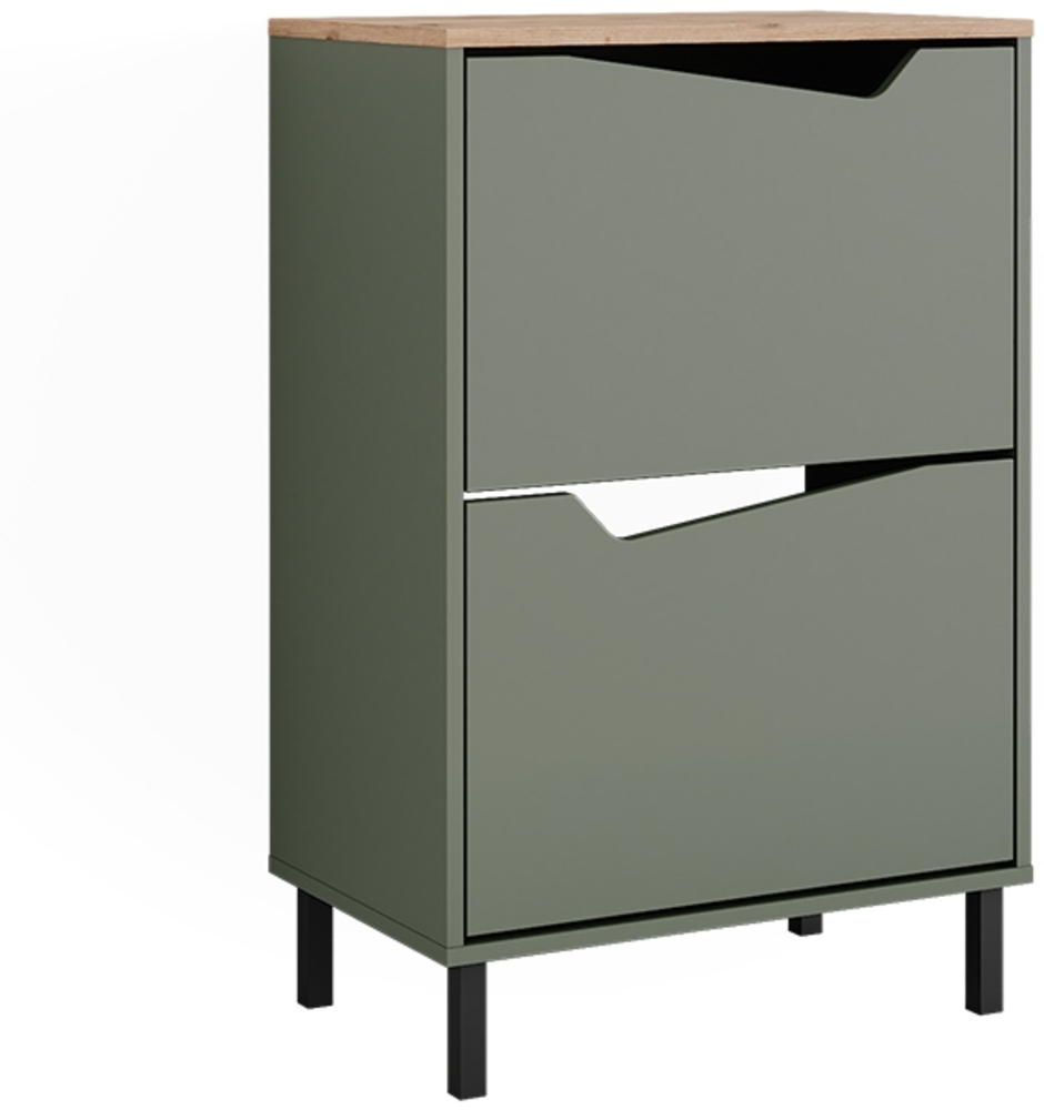 Schuhkipper Marelle Grün/Artisan 60 x 91.6 cm mit 2 Fächern Vicco Bild 1