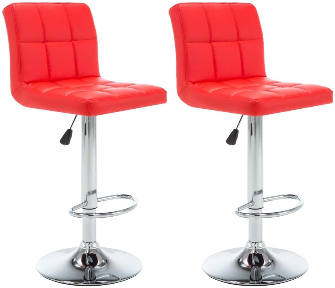 vidaXL Barhocker 2 Stk. Rot Kunstleder [323635] Bild 1