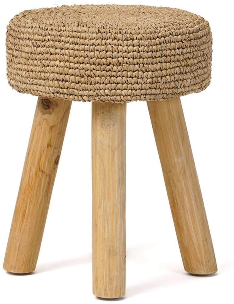 Der Raffia Hocker - Natur - Natürlich - 35x35x45cm Bild 1