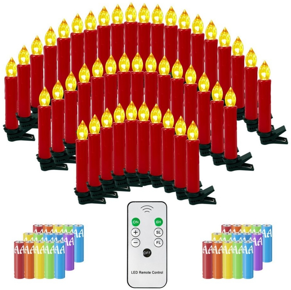 Gotoll LED-Christbaumkerzen CH030_RE-NEW kabellos Weihnachtsbaumkerzen weihnachtsdeko, christbaumschmuck mit Fernbedienung und Batterie Bild 1