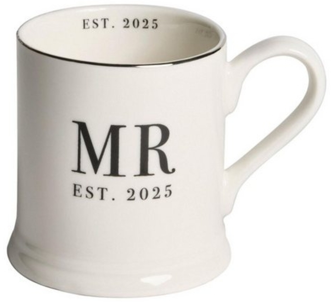 Next Becher Hochzeitstasse, Est in 2025, Mr, Steingut Bild 1