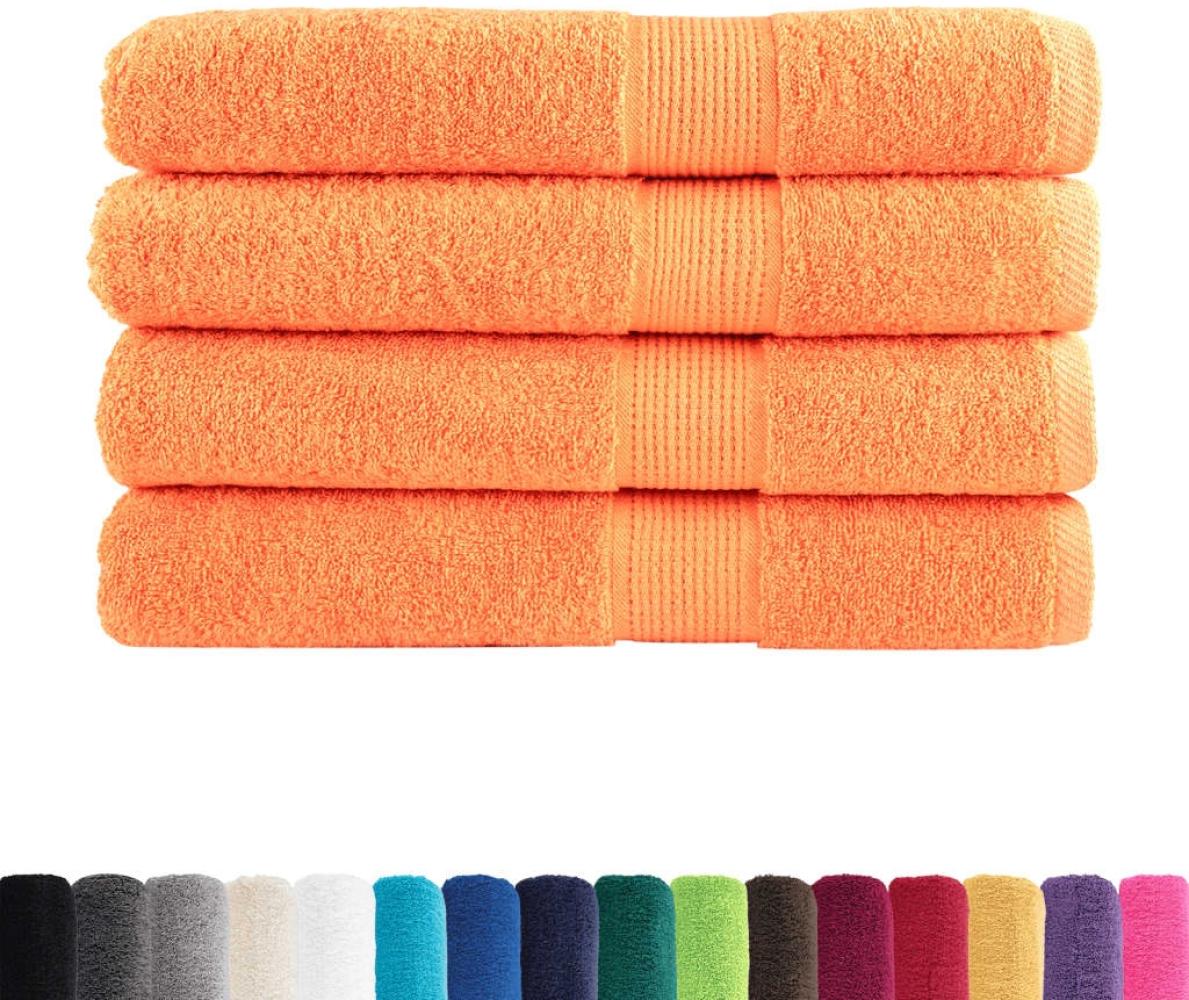 vidaXL Premium-Handtücher SOLUND 4 Stk. Orange 100x200 cm 600 g/m² 137390 Bild 1
