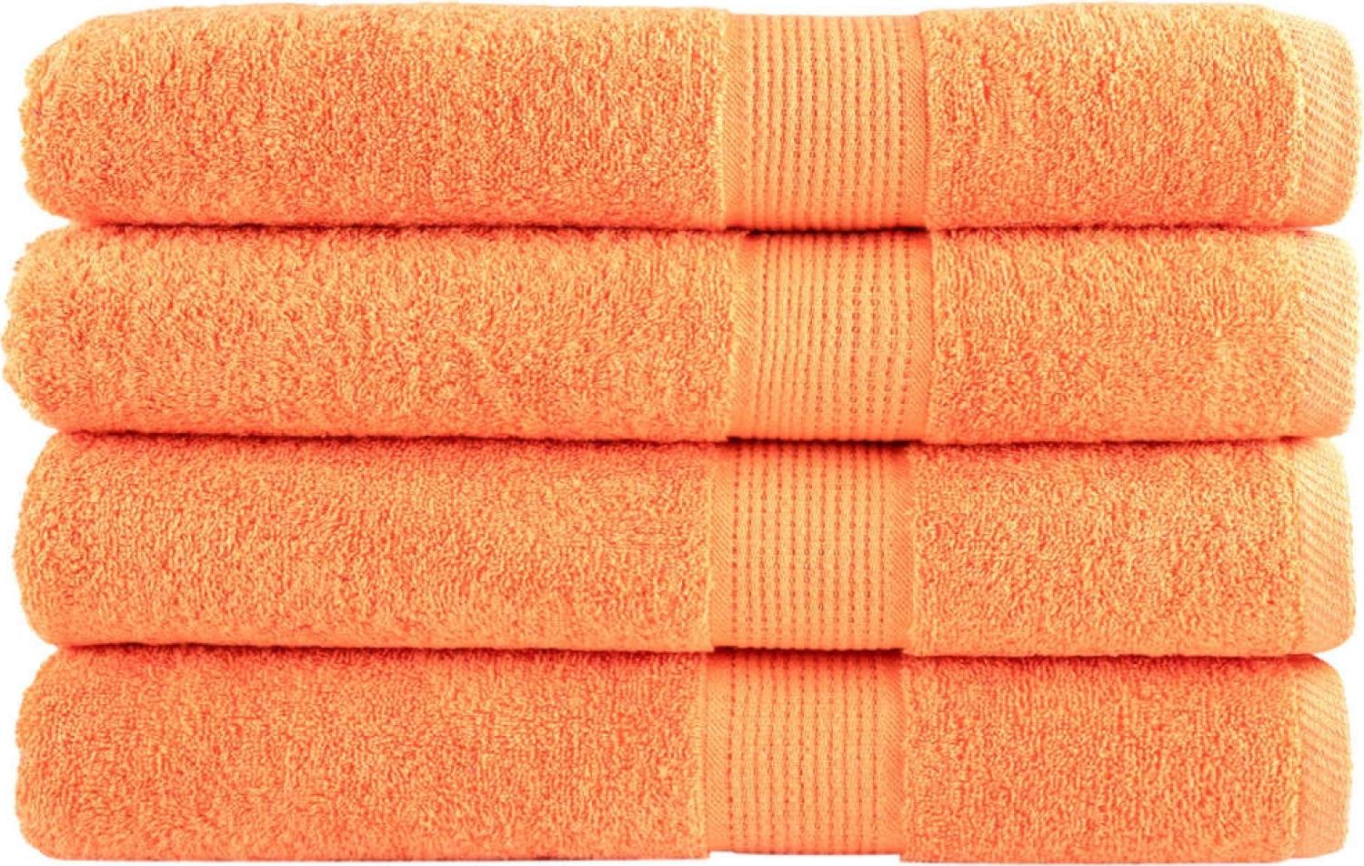 vidaXL Premium-Handtücher SOLUND 4 Stk. Orange 100x200 cm 600 g/m² 137390 Bild 1