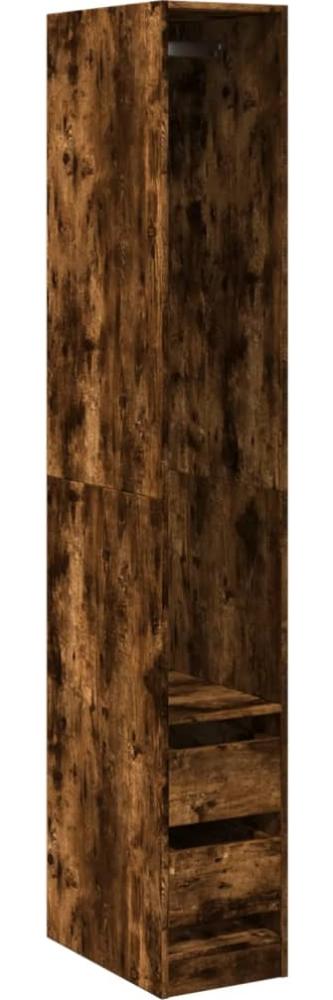 vidaXL Kleiderschrank Räuchereiche 30x50x200 cm Holzwerkstoff 3307742 Bild 1
