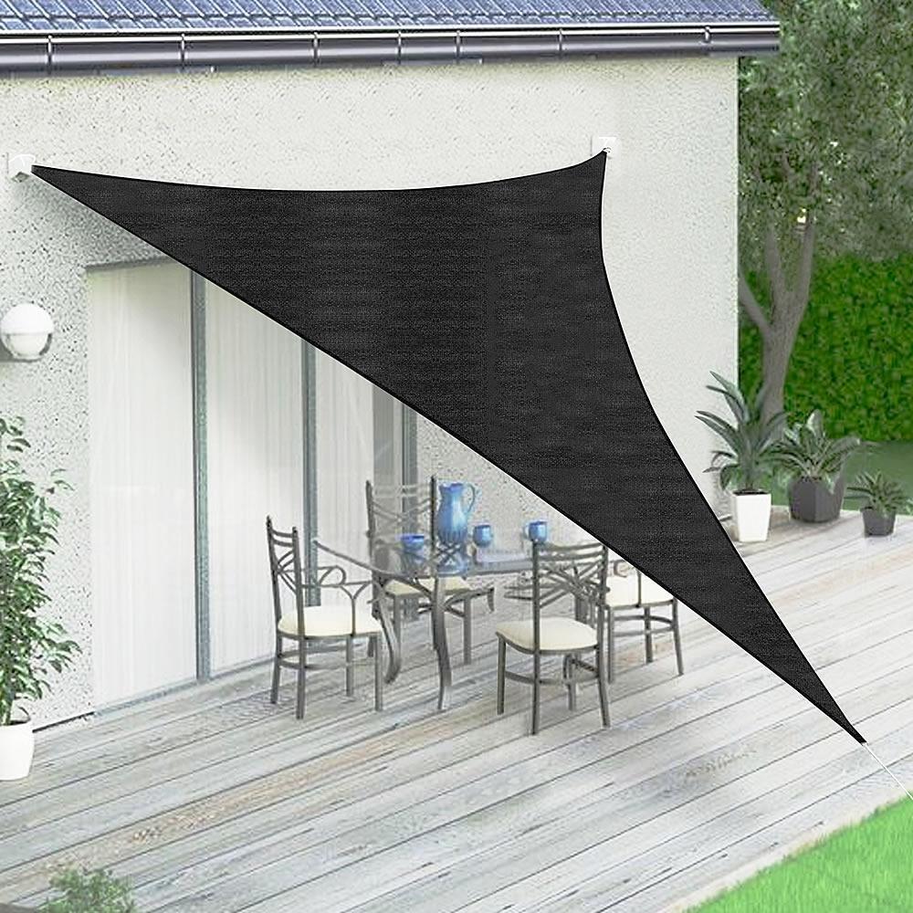 Sonnensegel Anthrazit/Schwarz Dreieck 3m Schatten UV-Schutz Wetterfest Outdoor Bild 1