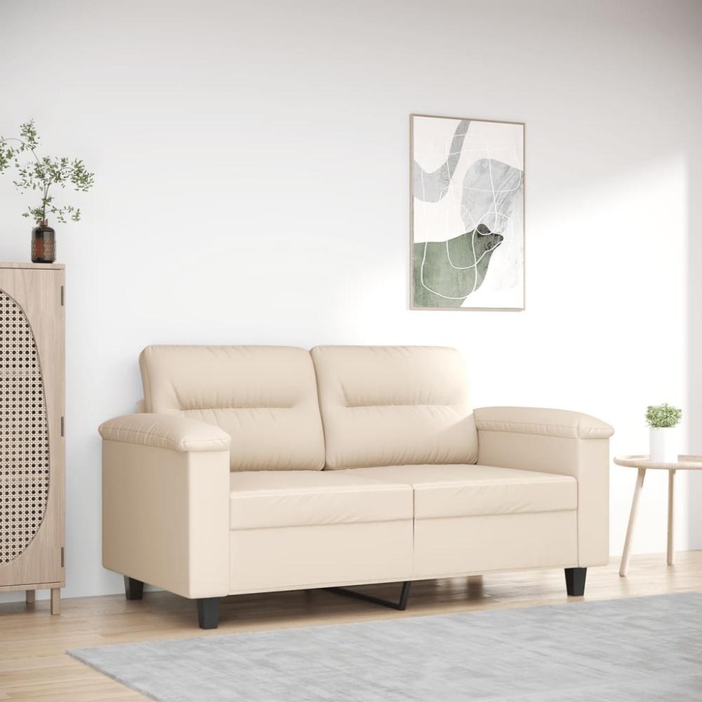vidaXL 2-Sitzer-Sofa Beige 120 cm Mikrofasergewebe 359560 Bild 1