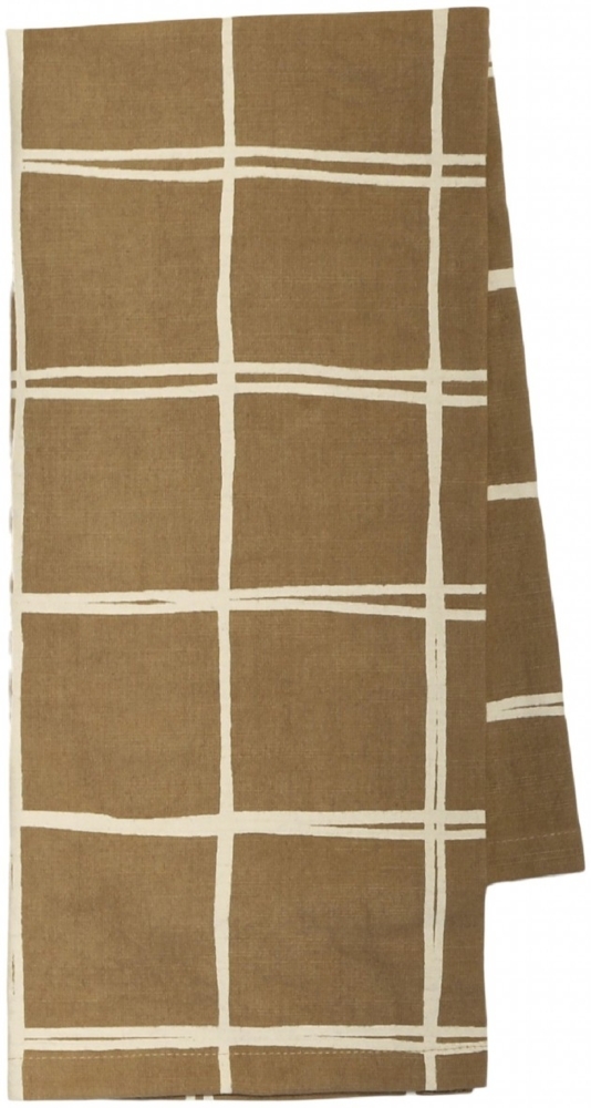 Geschirrtuch Küchentuch Baumwolle Karamell Braun Karo Chic Antique 16094128 Bild 1