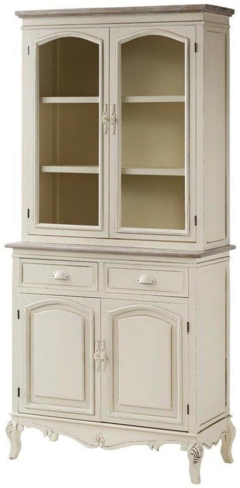 Livin Hill Buffetschrank Rimini Cremefarben, oben und am Rand hellbraun RI01 Bild 1