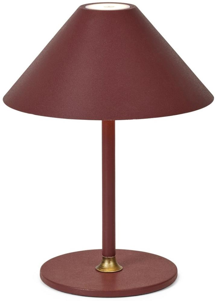 Halo Design 801022 LED Akku Tischleuchte Hygge kastanienbraun rot 25cm Bild 1