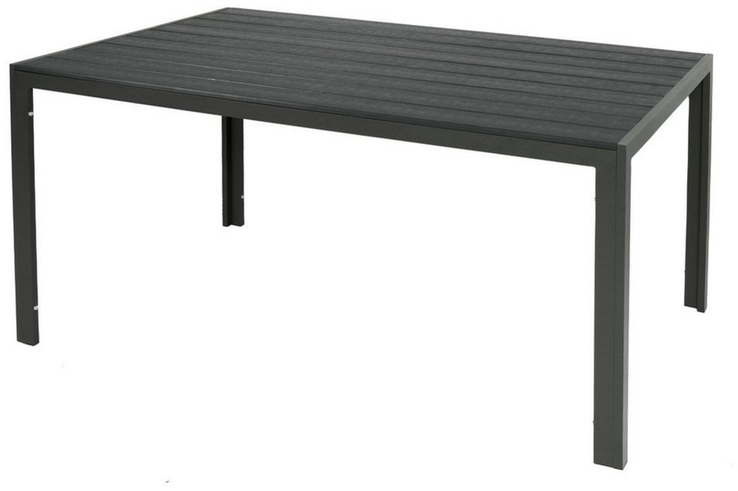 INDA-Exclusiv Küchentisch Großer Non-Wood Gartentisch aus Aluminium anthrazit / grau 180x90cm Bild 1
