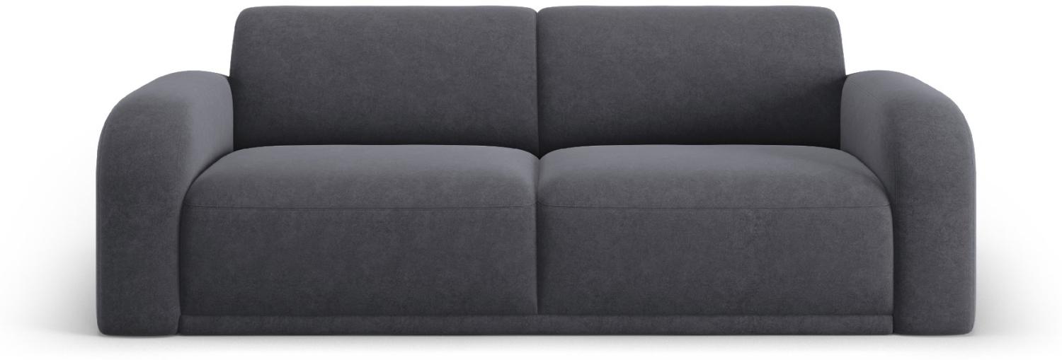 Micadoni Sofa Erin 3-Sitzer Samtstoff Dunkelgrau Bild 1