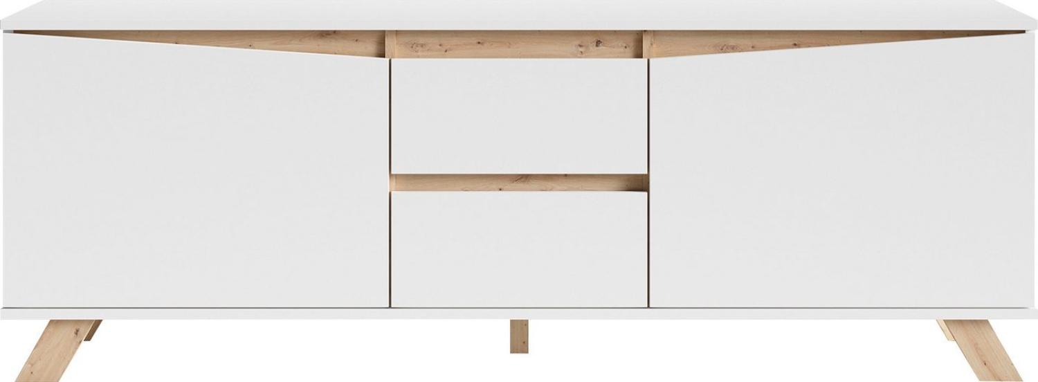 INOSIGN Lowboard Valentin, 160cm TV Board mit 2 Türen und 2 Schubkästen in modernem Skandi Design Bild 1