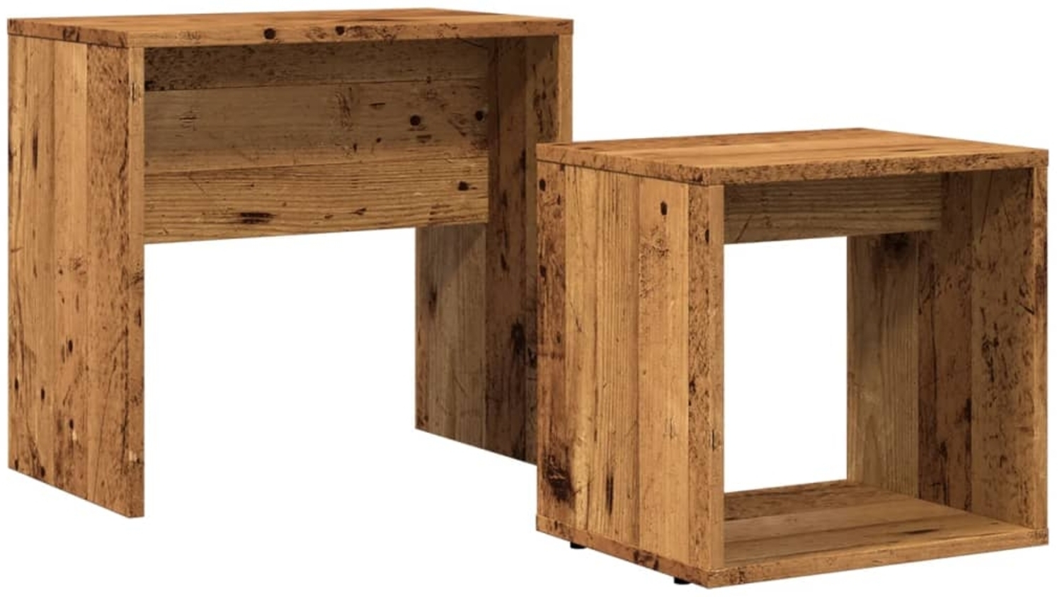 vidaXL Satztische 2 Stk. Altholz-Optik Holzwerkstoff 856050 Bild 1