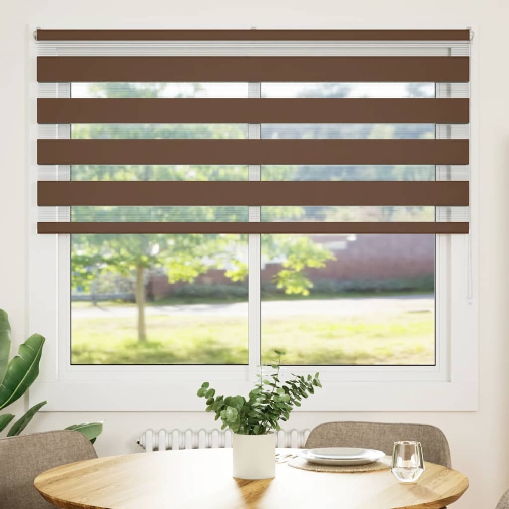 vidaXL Zebrarollo Braun 155x150 cm Stoffbreite 150,9 cm Polyester 4014350 Bild 1
