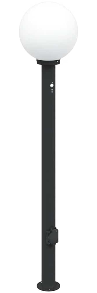 vidaXL Pollerleuchte mit Sensor und Steckdose 120 cm Schwarz IP44 4006125 Bild 1