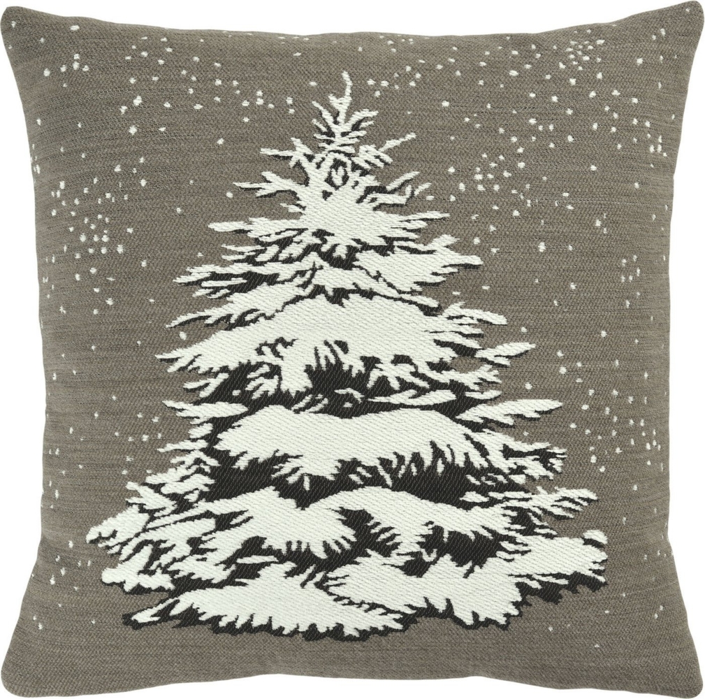 Annimuck Kissenhülle Sander Festliche Kissenhülle Nordmann 45x45 cm Tanne Schnee, (1 Stück) Bild 1