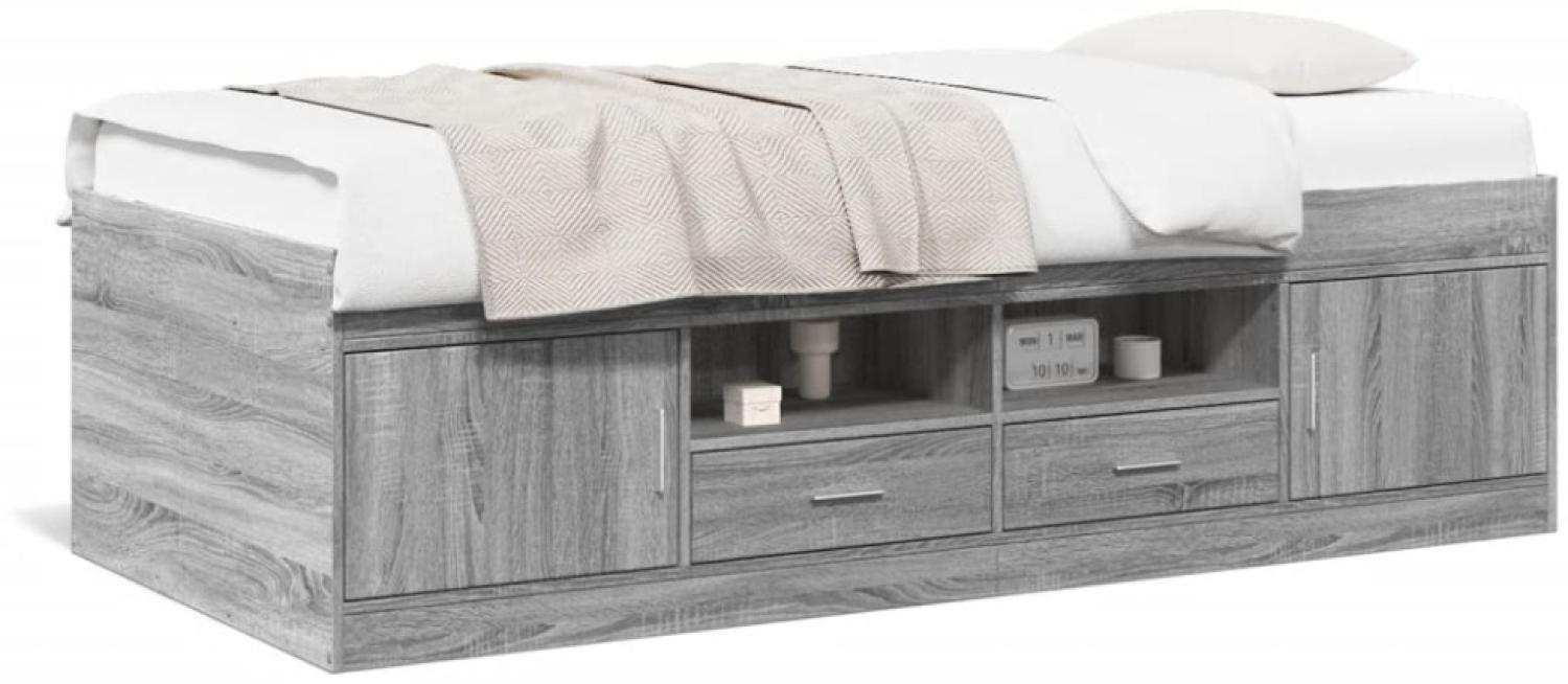 vidaXL Tagesbett mit Schubladen ohne Matratze Grau Sonoma 100x200 cm 3280242 Bild 1