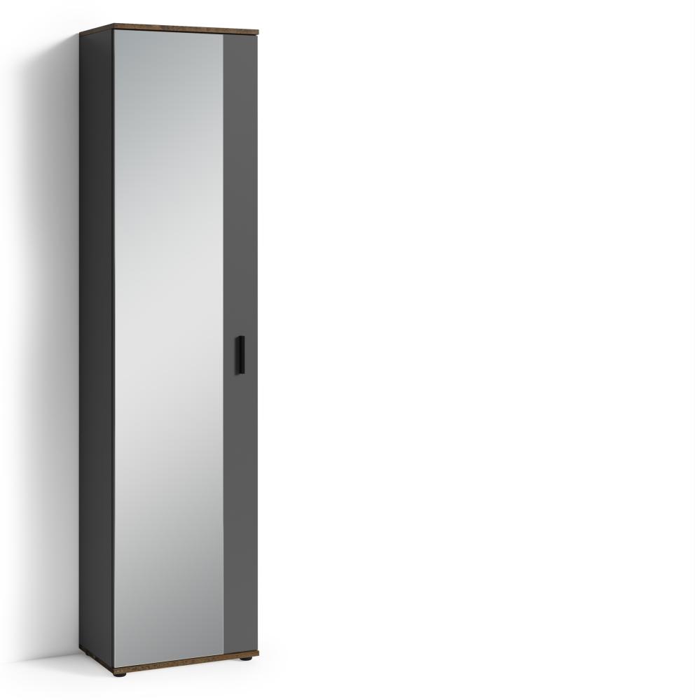 Homexperts 'JUSTUS' Hochschrank, Holzwerkstoff Spanplatte grau, B 49 x H 196 x T 30 cm Bild 1