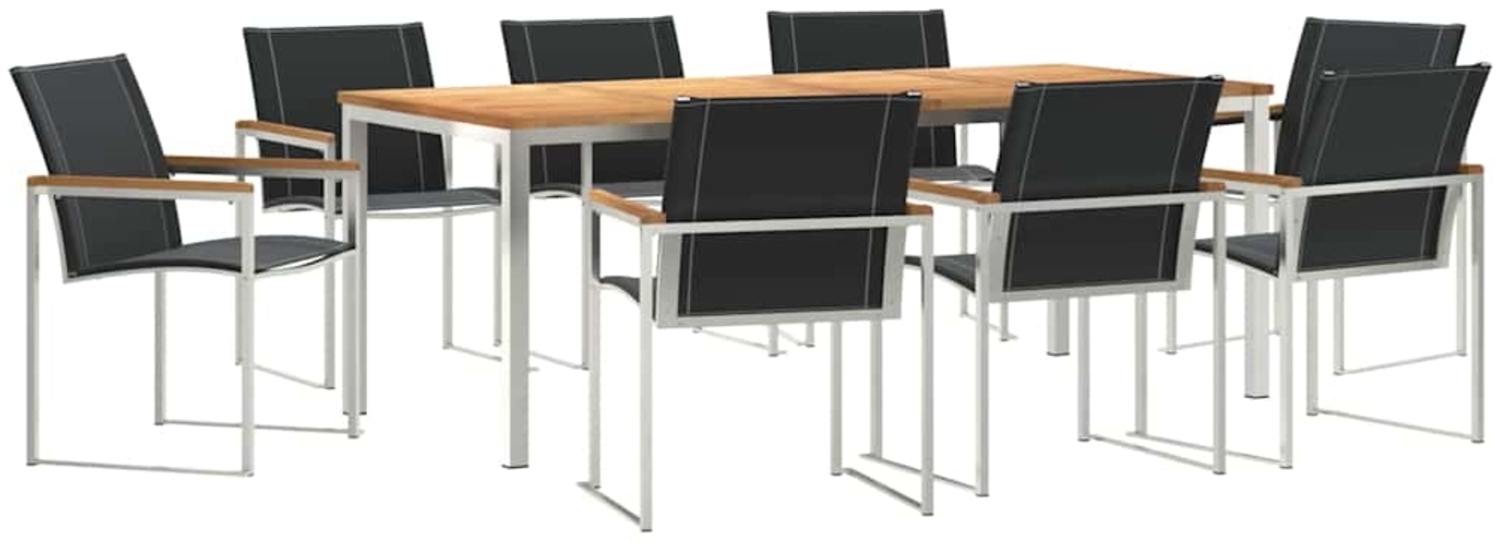 vidaXL Garten-Ess-Set 9 pcs Massives Akazienholz 3334820 Bild 1