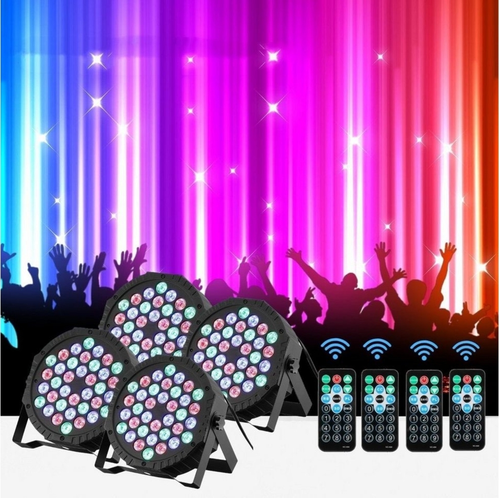 WILGOON LED Discolicht 36W Disco Partylicht DMX PAR Can Licht RGB Bühnenlicht Party DJ Show, LED fest integriert, RGB, 36 LEDs RGB Bühnenlicht, Discolicht Scheinwerfer Beleuchtung für DJ Bild 1