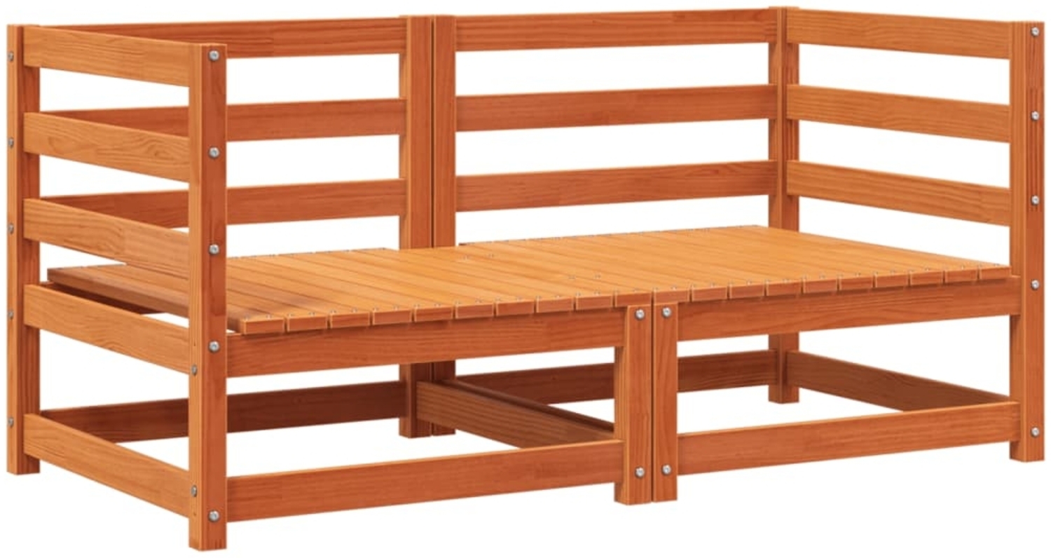 vidaXL Garten-Ecksofas 2 Stk. Wachsbraun 70x70x67 cm Massivholz Kiefer 837911 Bild 1
