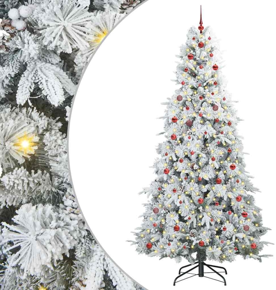 vidaXL Künstlicher klappbarer Weihnachtsbaum Weiß 240 cm PE und PVC 3397510 Bild 1