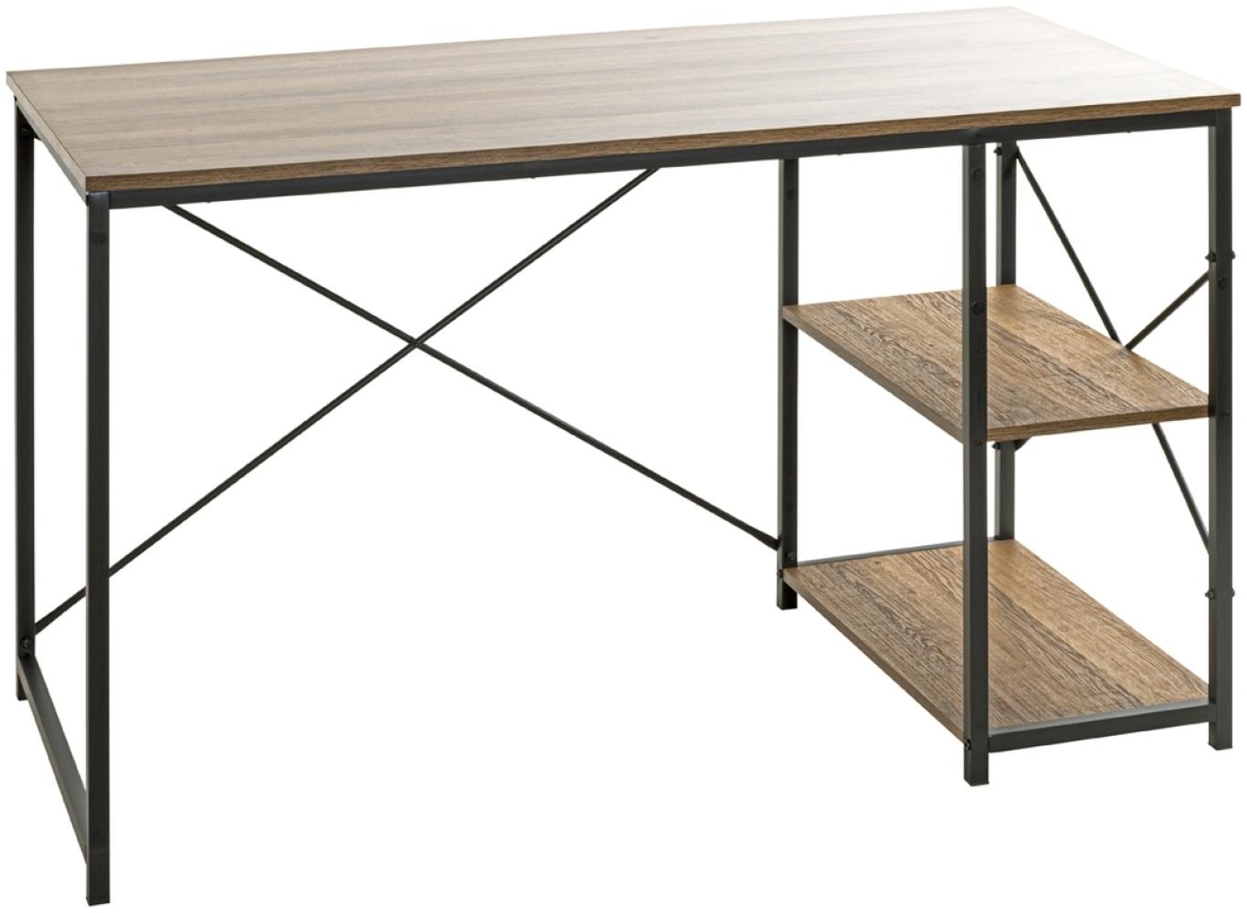 Schreibtisch >23897< in schwarz-eiche - 120x74x60cm (BxHxT) Bild 1