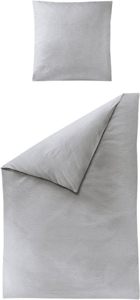 BIERBAUM Bettwäsche Chic Uni, Seersucker, 3 teilig, Schickes Unidesign: Modern und elegant für jedes Schlafzimmer Bild 1