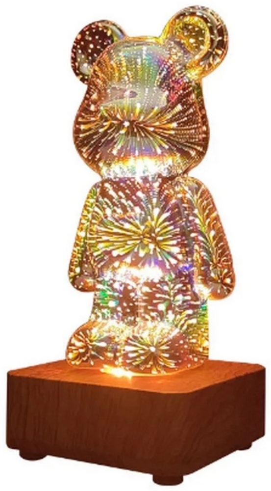 COFI 1453 Nachttischlampe LED Nachttischbeleuchtung 3D Tischlampe Stehender Bär Bild 1