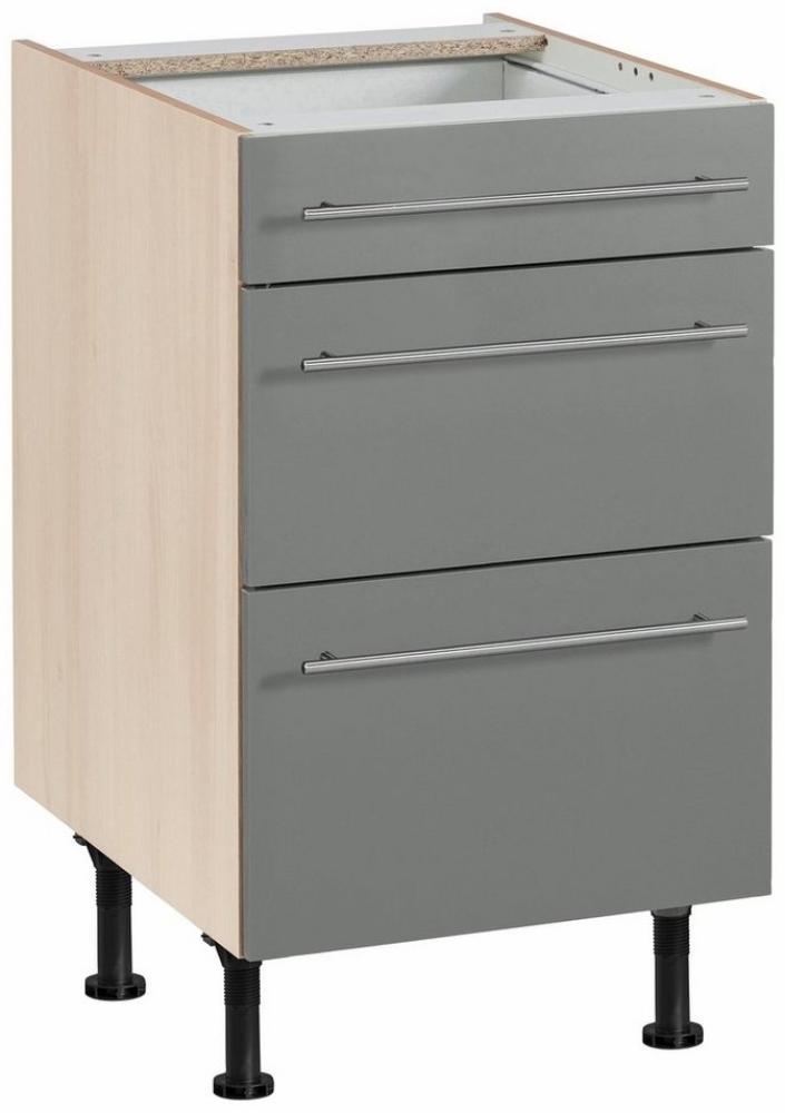 OPTIFIT Unterschrank Bern 50 cm breit, mit Schubkasten und 2 Auszügen, höhenverstellbare Füße Bild 1