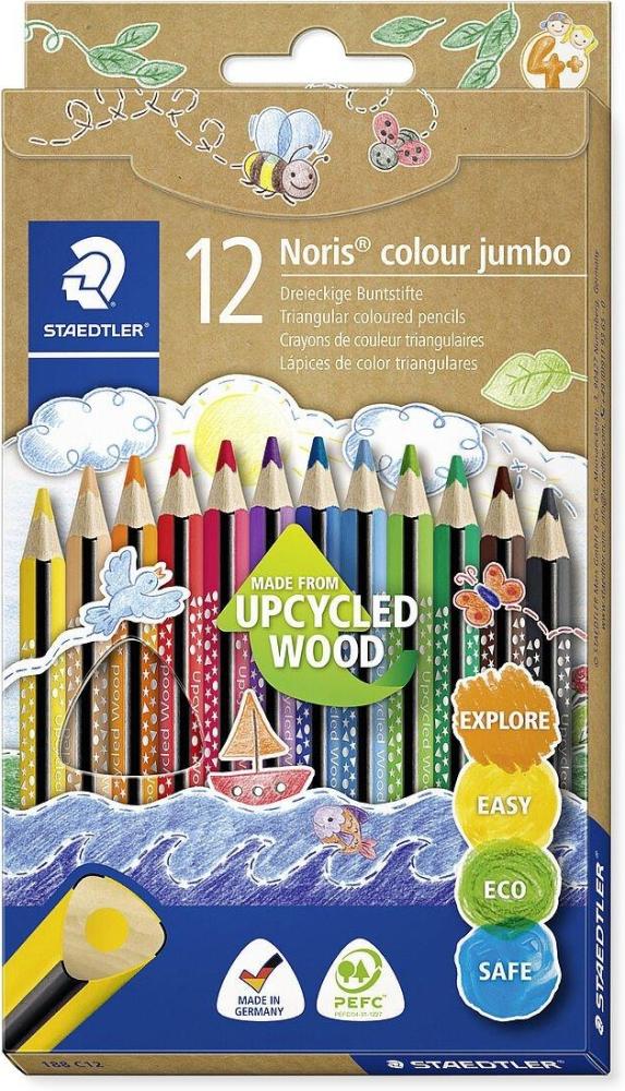 Staedtler Noris® Farbstifte Etui Jumbo Colour Dreikant 12 Stück Bild 1