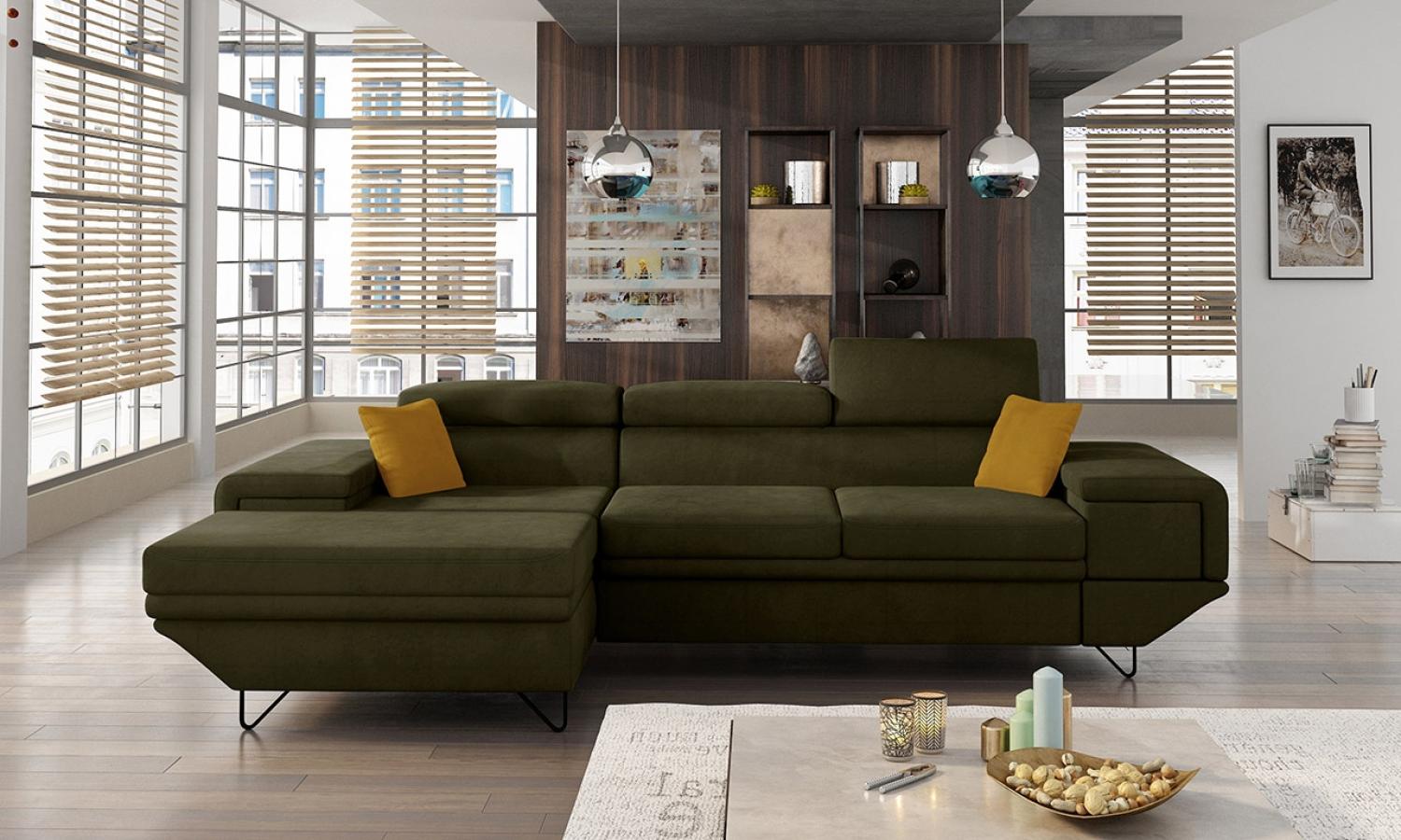 Ecksofa Benito, Seite: Links, Farbe: Zetta 297 + Zetta 297 + Zetta 296 Bild 1