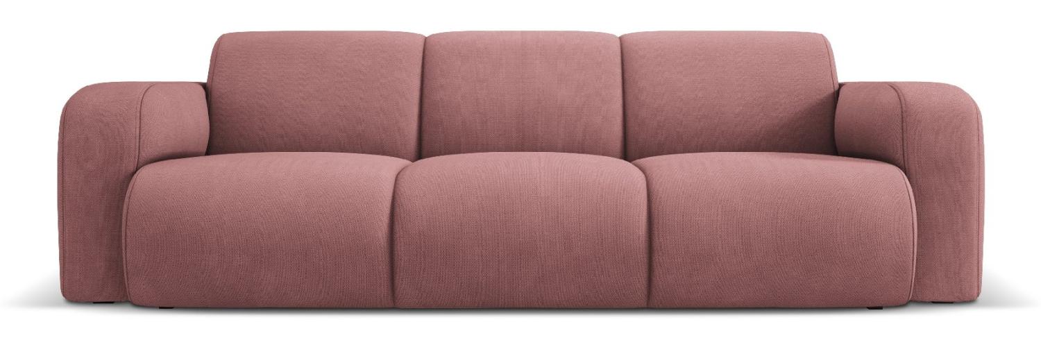 Micadoni Boucle Sofa Molino 3-Sitzer Strukturierter Stoff Rosa Bild 1