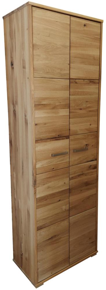 Garderobenschrank Gardo Dielenschrank 2-türig Wildeiche massiv geölt 193x63 cm Bild 1