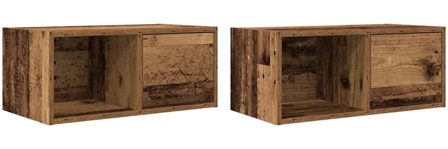 vidaXL TV-Schränke 2 Stk. Altholz-Optik 60x31x25,5 cm Holzwerkstoff 861451 Bild 1