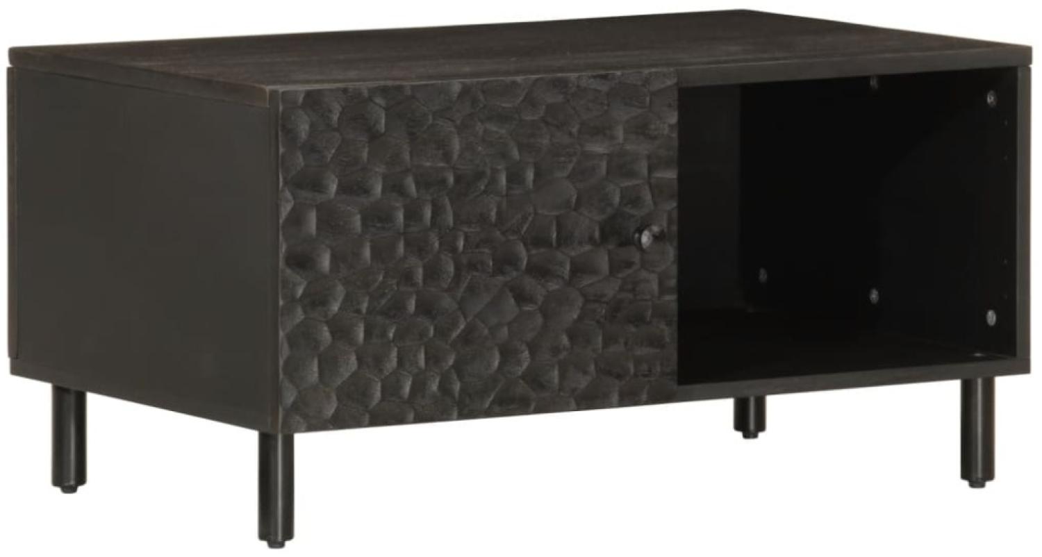 vidaXL Couchtisch Schwarz 80x50x40 cm Massivholz Mango 356823 Bild 1
