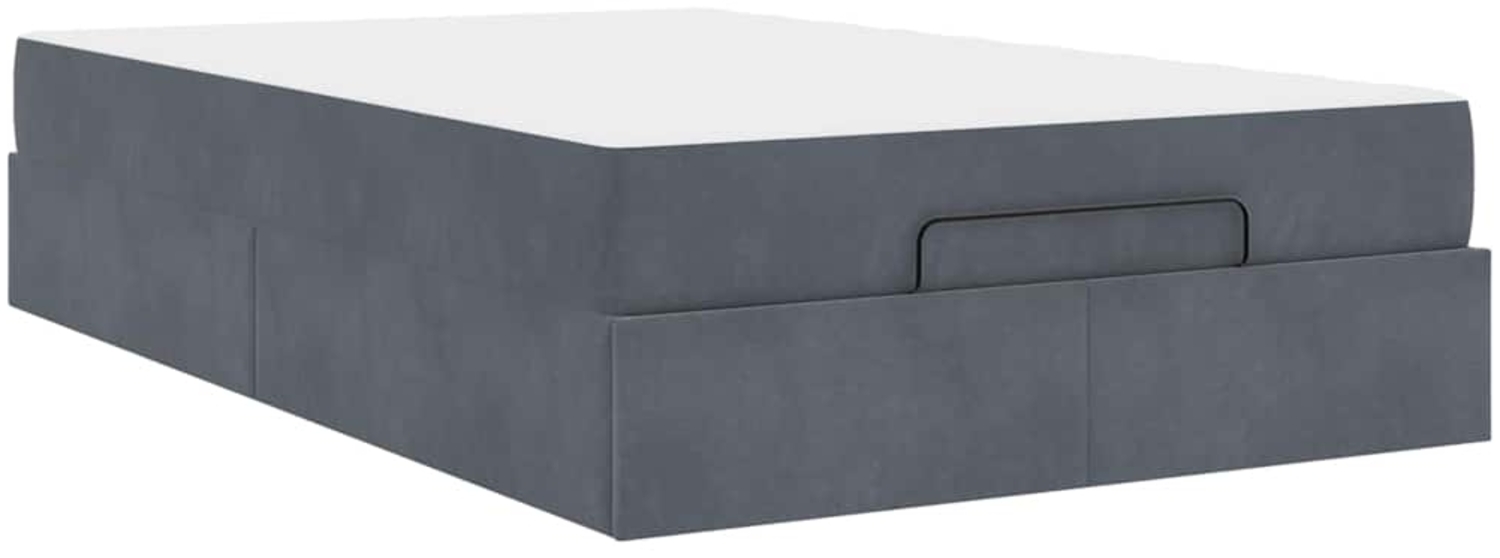 vidaXL Bettgestell mit Matratze Dunkelgrau 120 x 200 cm Samt 3399553 Bild 1