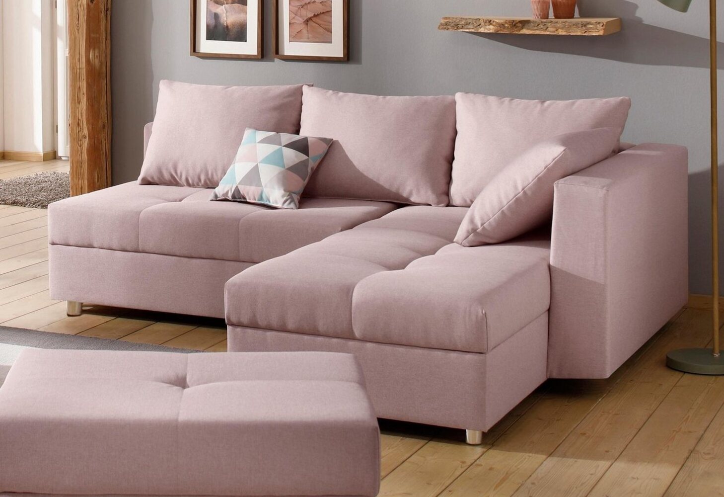 Home affaire Ecksofa Italia L-Form, mit Bettfunktion, mit Federkern Bild 1