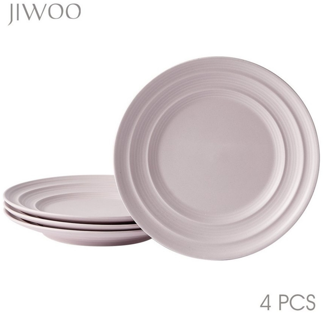 JIWOO Teller 4er,Ø21,5cm,Frühstücksteller,Salatteller,Dessertteller,Pastateller, (4 St), Keramik,Mikrowellen-und spülmaschinenfest,Rutschfest,langlebig Bild 1
