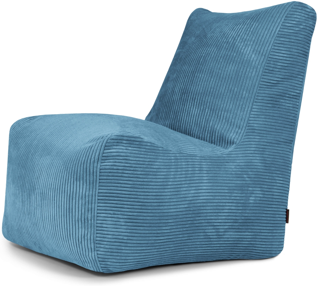 Sitzsack ‘Seat‘, Bezugstoff - Waves, 100% Polyester, Petrol, 85x105x80 cm cm. Bild 1