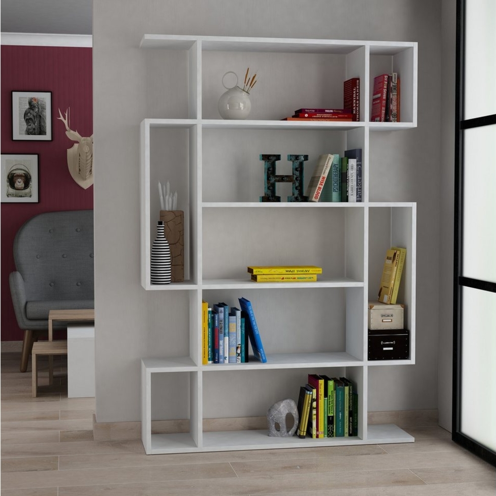 Decortie Bücherregal Mito, Modernes Bücherregal, Vitrine, 108,5 x 25,5 x 161 cm Bild 1