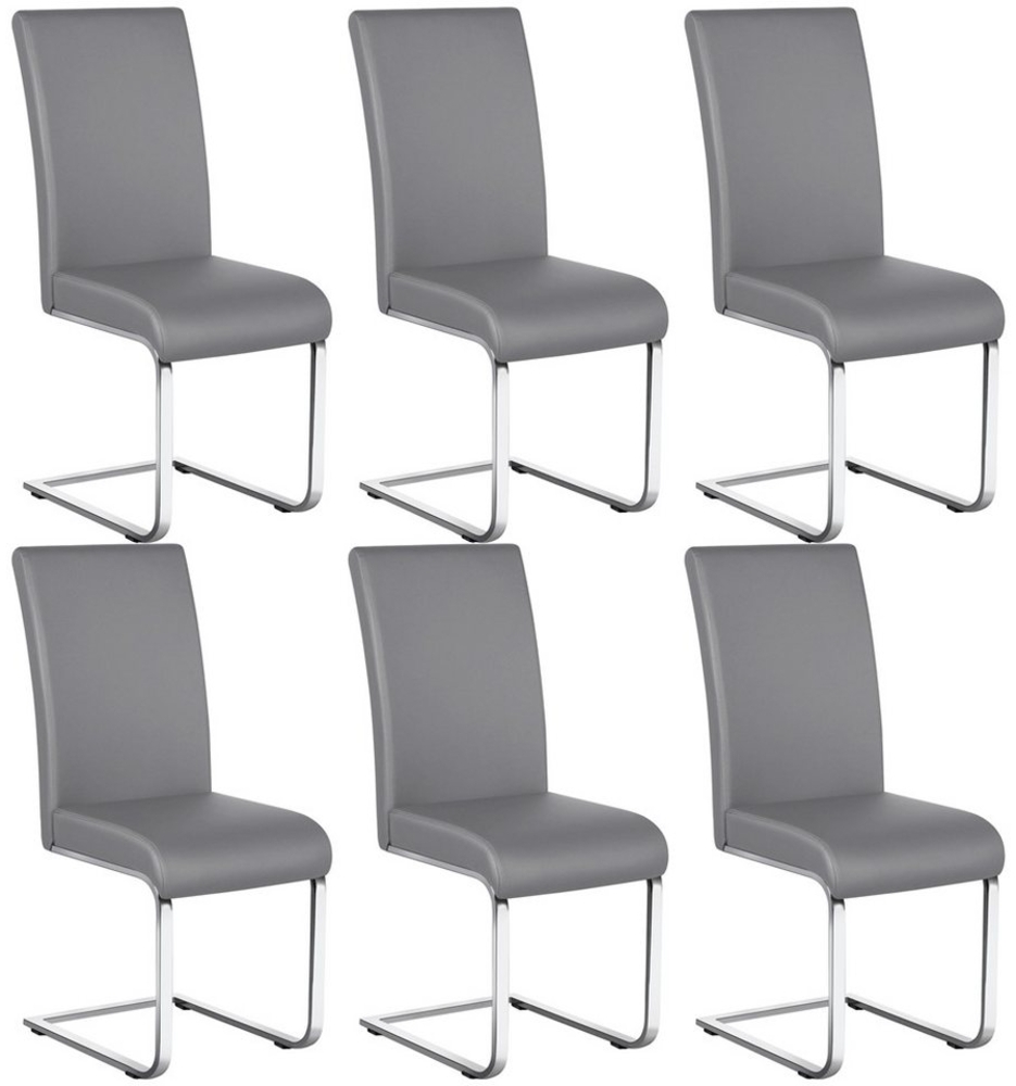 Yaheetech Esszimmerstuhl 2/4/6-er Küchenstuhl (6 St), Schwinger Polsterstuhl mit Ergonomischer Rückenlehne & Metallbeine Bild 1
