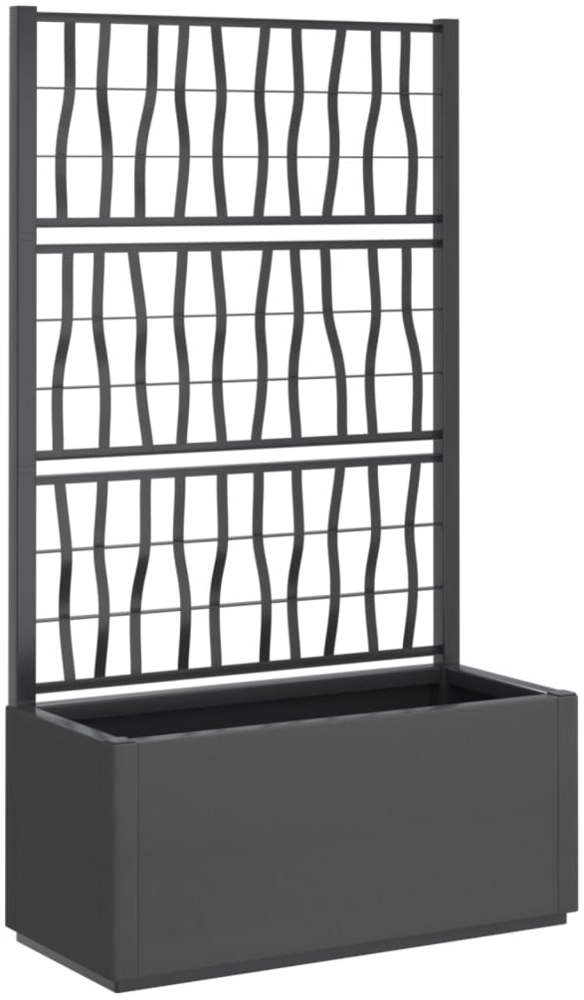 vidaXL Pflanzkübel mit Rankgitter Dunkelgrau 80x36x140 cm PP 368780 Bild 1