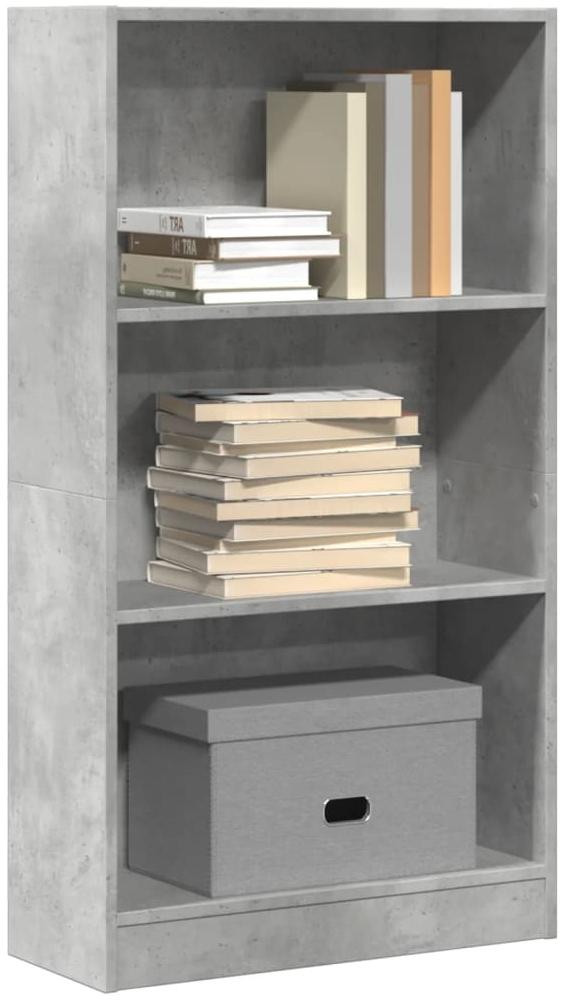 vidaXL Bücherregal Betongrau 60x24x109 cm Holzwerkstoff 857806 Bild 1