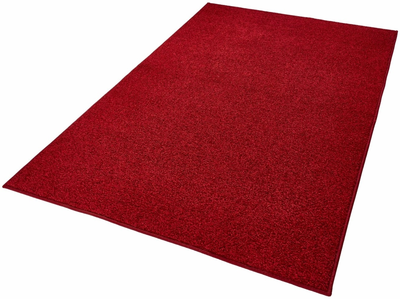 Kurzflor Teppich Pure Uni Rot - 160x240x1,3cm Bild 1