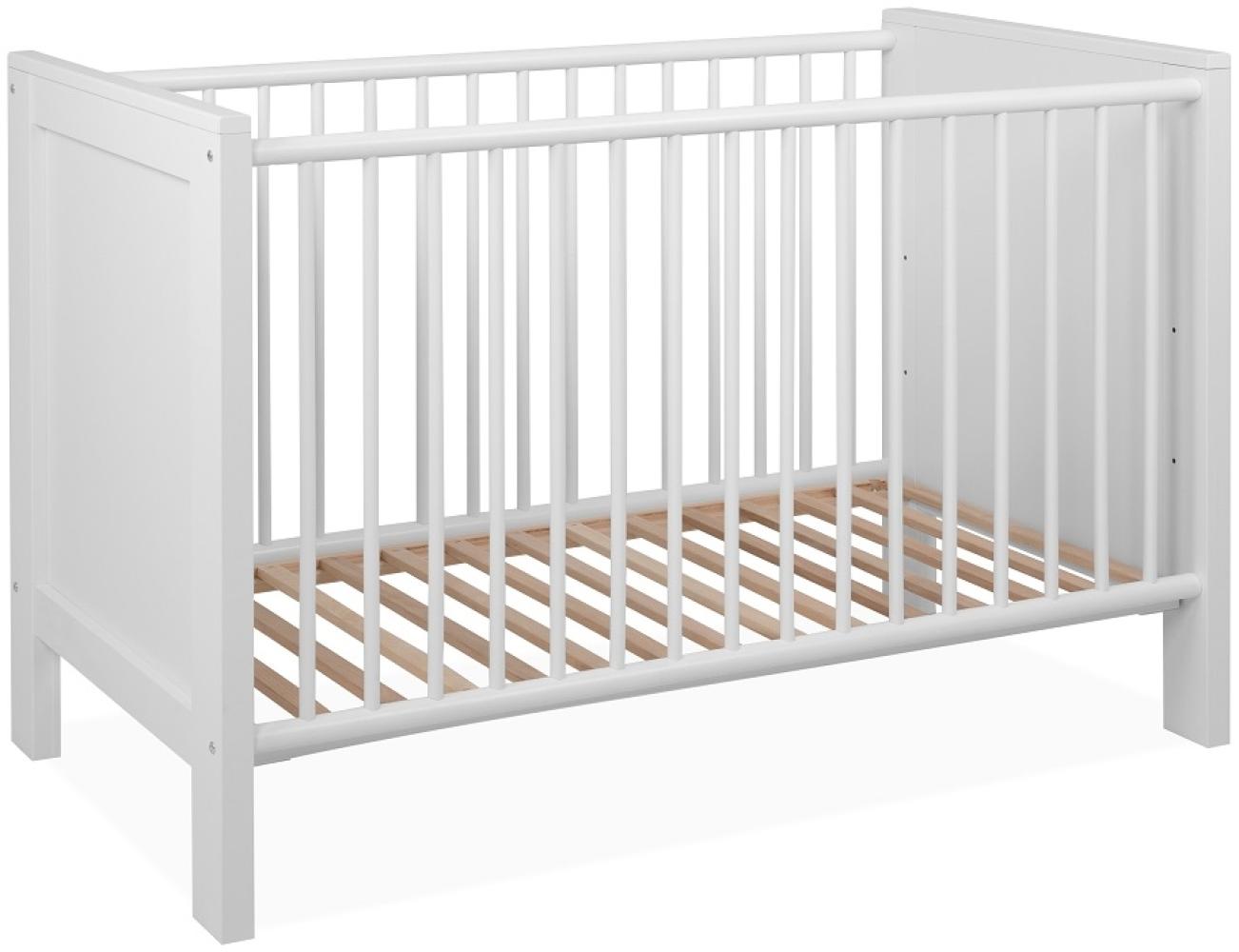 Babybett Landwood in weiß Liegefläche 60x120 cm Bild 1