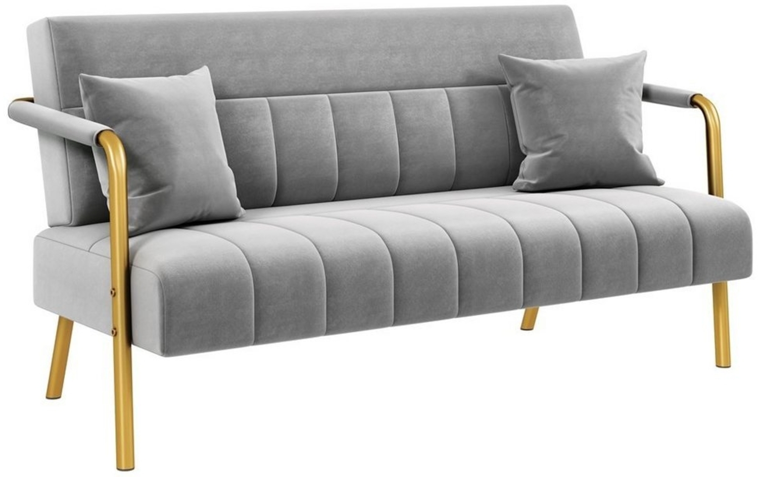 Yaheetech Sofa 1/2-Sitzer Polstersofa, Loveseat fürs Wohnzimmer, mit 2 Lendenkissen Bild 1